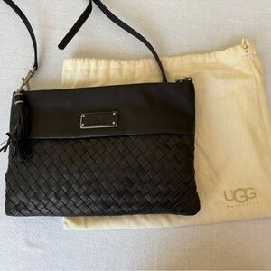UGG Black Woven Crossbody Bag